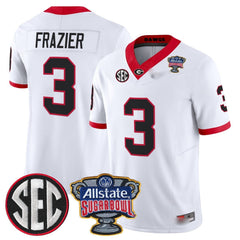G.Bulldogs #3 Nate Frazier Sugar Bowl & SEC Patch Limited Jersey