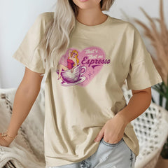 That's That Me Espresso Cartoon Coffee Lover Graphic Tee for Baristas - Trendy Heart Star Art T-Shirt, Hoodie & Crewneck Sweatshirt