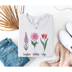 Subtle FDT Floral Tee, Fuck Donald Trump Shirt, Anti Trump F*ck MAGA,Political Feminist,Bella Canvas,Political Protest,Foxglove Daisy Tulip