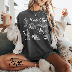 Book Club shirt, Comfort Colors Aesthetic Book Club Tee, Book Lover Shirt, Book Lover Gift tee, Bookish tee, subtle reading shirt, Bookworm