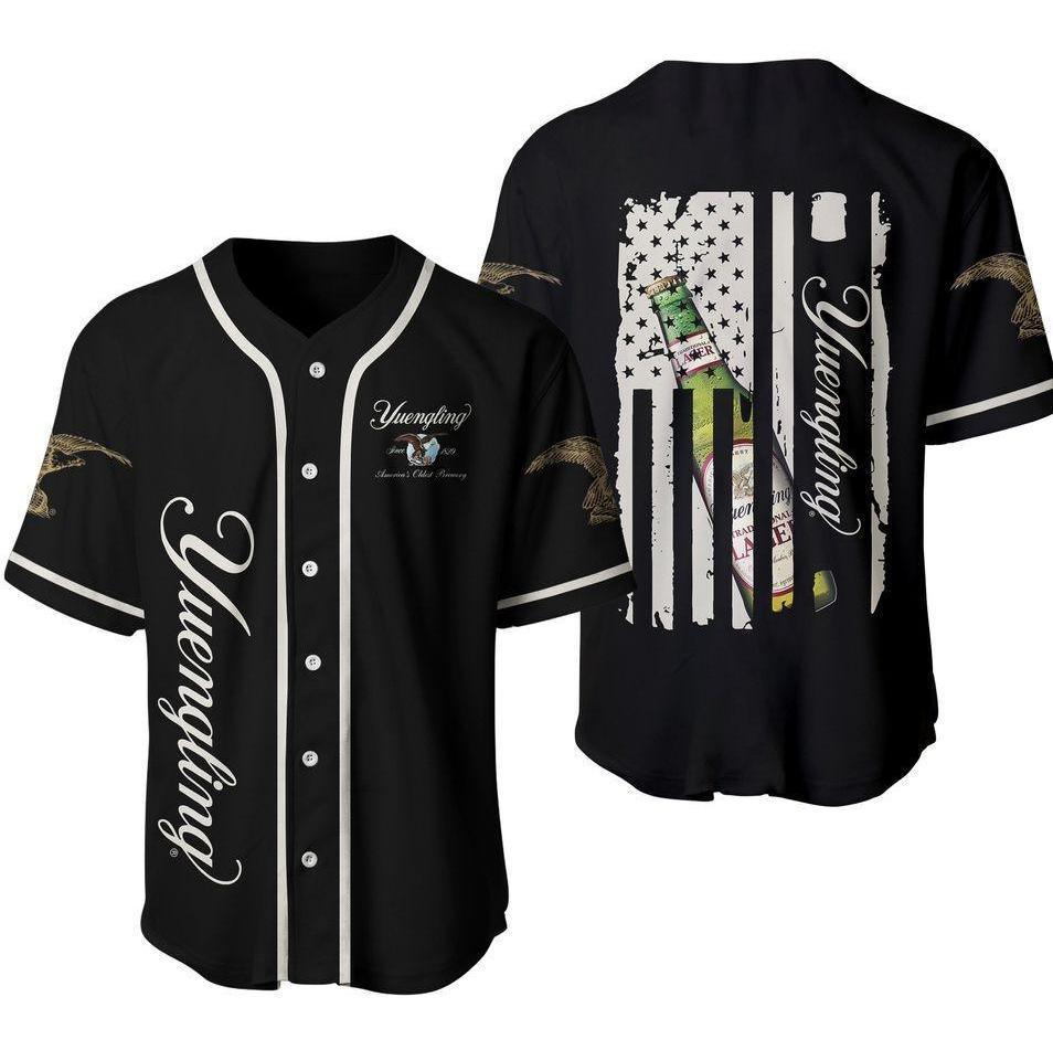 Black Yuengling Beer Baseball Jersey Shirt - Shirt King