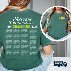 The Masters Golf Tournament Comfort Colors Shirt, Augusta Masters Golf Shirt, Golf Lover Tee, Golf Champions 2025 Shirt Men