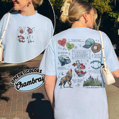 Twilight Inspired Comfort Colors Shirt, Vampire Wolf Romance Shirt, Twilight Saga Fan Apparel, Edward Bella Fan Merch, Gift for Book Lover