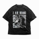 Playboi Carti T-SHIRT, I Am Music T Shirt, Rap Tee Concert Merch Whole Lotta Red Die Lit, Rare Hip Hop Graphic Print