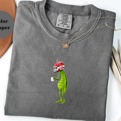 Charles Leclerc Racing Helmet Grinch Shirt, Funny F1 Fan Crewneck, Cartoon Racer Top, Motorsport Gift, Comfort Colors Unisex Shirt