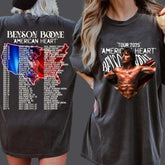 Benson Boone American Heart Tour Tee 2025 Concert Souvenir Shirt T-shirt'4417480103