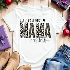Glitter & Dirt Mama Of Both Shirt, Mother's Day Shirt, Gift For Mom, Cute Mama Tee, New Mom Shirt, Mom Life Shirt, Boy Mom Girl Mom Shir
