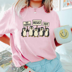Penguins Flippers Up Shirt, Subtle FDT Tee Resistance Protest T-Shirt, Heard Island Tee, Funny Tariffs FDT Shirt, Political Protest Apparel