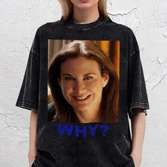 Funny WHY Meme Shirt, Viral Mystery Face Tee, Weird AI Face T-Shirt, Sarah Sherman Style SNL Shirt, Unisex Graphic Tee