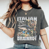 Italian Brainrot Funny Meme T-Shirt, Shark Sneaker Dank Memes Tshirt, Brainrot Unisex Shirt Shirt, Unhinged Clothes, Funny T-shirt 14425MD62