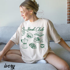 Book Club shirt, Comfort Colors Aesthetic Book Club Tee, Book Lover Shirt, Book Lover Gift tee, Bookish tee, subtle reading shirt, Bookworm