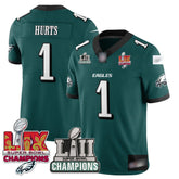 P.Eagles #1 Jalen Hurts LII-LIX Super Bowl Champions Vapor Limited Jersey