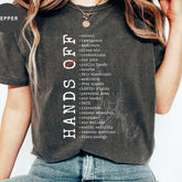 Hands Off Protest T Shirt - Political Activism Tee - Protect Public Lands Medicare Social Security Free Speech Education