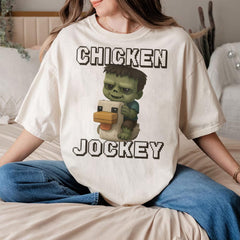 Chicken Jockey Gamer Tee, Minecraft Shirt, Video Game Shirt, Funny Movie Unisex T-Shirt, Gift for Gamers, Gamer Humor Tee