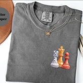 Chess Pieces T-Shirt, Colorful Chess King Queen Rook Pawn Tee