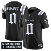 N.E Patriots #0 Christian Gonzalez ‘Gothic Revolution Edition’ Limited Jersey