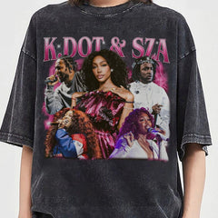 Kendrick Lamar & SZA �Grand National Tour� Vintage T-Shirt - Hip-Hop Concert Merch GM1004