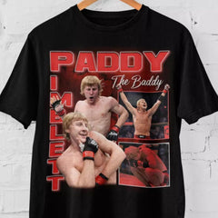 Paddy Pimblett The Baddy MMA Vintage 90s Retro Graphic Collage T-Shirt, Fighter Champions Boxing Jiu Jitsu Vintage 90s Retro Shirt