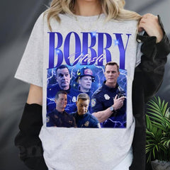Bobby Nash Bootleg Shirt, 9-1-1 Tv Show Fan Merch, Peter Krause Tshirt, Captain Robert Nash 9-1-1 Series, 9/11, Los Angeles Fire Department