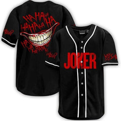 Joker HaHaHa Why So Serious Baseball Jersey Shirt, Horror Movie Character Mens Shirt, Unisex 3D Shirt, Halloween Gifts