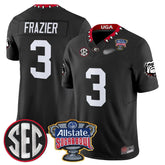 G.Bulldogs #3 Nate Frazier Sugar Bowl & SEC Patch Limited Jersey
