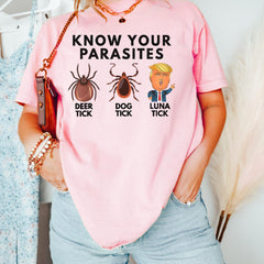 Know Your Parasites Shirt, Anti Trump Shirt, Election Day Shirt, Democratic Party Shirt, Kamala Harris Shirt, Female President Shirt