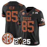 T.Longhorns #85 Gunnar Helm 2025 CFP Final Patch Fan Jersey