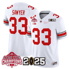 O.S Buckeyes #33 Jack Sawyer 2025 National Champions Patch Limited Jersey