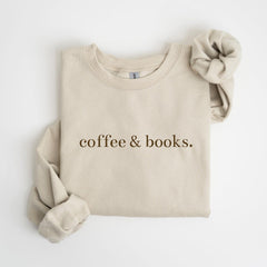 Coffee & Books Sweatshirt, Cute Books Lover Sweatshirt, Books Club Shirt, Books Lover Gift, Back To School Shirt, Elementary Teacher Shirt