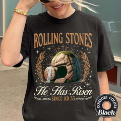 Rolling Stones He Is Risen Comfort Colors Shirt, Easter Christian Shirt, Jesus Christ Shirt, Funny Christian Shirt, Easter Outfit for Women