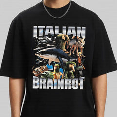 Italian Brainrot Funny Meme T-Shirt, Shark Sneaker Dank Memes Tshirt, Brainrot Unisex Shirt Shirt, Unhinged Clothes, Funny T-shirt 14425MD62
