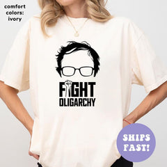 Feel The Bern Fight Oligarchy Shirt Political Statement T-Shirt Bernie Sanders Inspired Tee Vintage Style Graphic Shirt Political Apparel