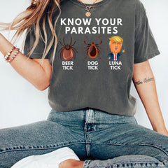 Know Your Parasites Shirt, Anti Trump Shirt, Election Day Shirt, Democratic Party Shirt, Kamala Harris Shirt, Female President Shirt