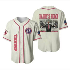 Voting For The Felon Daddy's Home White House Trump MAGA 2024 Jersey Shirt V4 - Shirt King