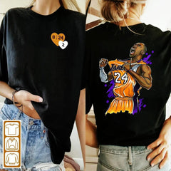 T Shirt New Fashion Kobe Bryant T Shirt Men Casual Hip Hop Top Tees Male Cotton Loose Streetwears 2 Sided Shirt