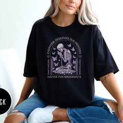 Kilmar Abrego Garcia Due Process Skeleton T-shirt, Immigrant Justice Shirt, Anti Trump/Musk Activism Tee, Anti-Fascism Top, Her Protest Wear