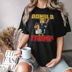 Chicken Jockey Trump Shirt, Funny Meme Trump Shirt, Meme Chicken Shirt, Hilarious Gaming Gift, Chicken Lovers Shirt, Minecraft Movie Shirt