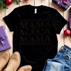 Mama Shirt Coquette Mama Shirt Gift for New Mom Pregnancy Announcement Maternity Comfort Colors Mama Shirt Checkerboard Bow Mama Gift