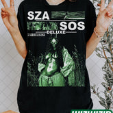 Retro 90's SZA Sos Deluxe Homage T-Shirt, SZA Deluxe Brutalism Fan Tee Graphic T-Shirt, Gift For Women and Man Unisex T-Shirt