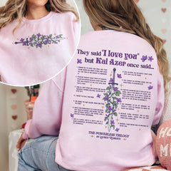 Kai Azer I Love You In Powerless Sweatshirt, Kai Azer Powerless TShirt, Kai And Paedyn Shirt, Valentine Gift Shirt, Powerless Shirt