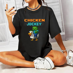 Chicken Jockey Minecraft Meme Shirt, Vintage Movie Tee, Minecraft Tee, Funny Movie Shirt, Gamer Shirt