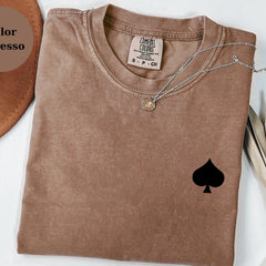 Spade Symbol T-Shirt Poker Card Tee, Minimal Playing Card Shirt, Casino Game Unisex Top