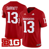 I.Hossiers #13 Elijah Sarratt 2025 B1G Patch Fan Jersey