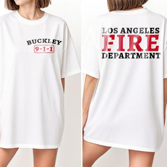 9-1-1 TV Show LAFD Crewneck Sweatshirt - Los Angeles Fire Department Fan Tee
