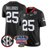 G.Bulldogs #25 Bulldogs Sugar Bowl & SEC Patch Limited Jersey