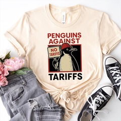 Penguins Against Tariffs Shirt, Funny Anti Trump V-neck, Subtle FDT Shirt, Resistance Tee Anti-MAGA Protest Shirt, Heard Island