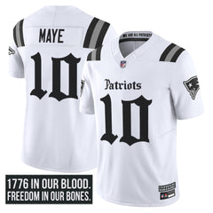 N.E Patriots #10 Drake Maye ‘Gothic Revolution Edition’ Limited Jersey