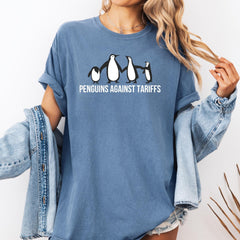 Comfort Colors Penguins Against Tariffs Shirt FDT Shirt End the Penguin Tariffs Shirt Democrat Shirt Liberal Shirt Political Shirt 8647 Tee
