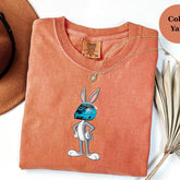 George Russel Racing Helmet Bugs Bunny Shirt, Funny F1 Fan Crewneck, Cartoon Racer Top, Motorsport Gift, Comfort Colors Unisex Shirt