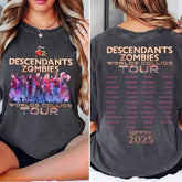 Descendants zombies worlds collide tour the rise of red characters summer music festival 2025 concert tee family trip Epcot outfit'4337774011
